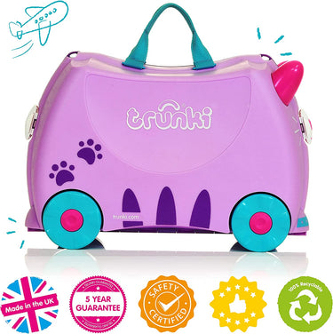 Ride-on kids suitcase - Cassie Candy Cat